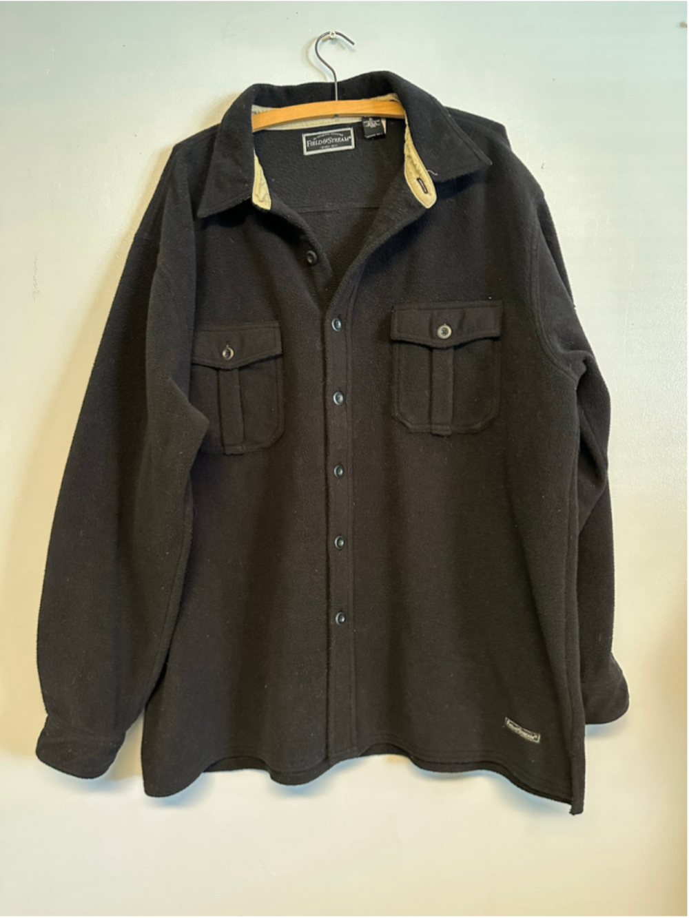 Field & Stream Black Fleece Casual Button Down Shirt Size XL Shacket Jacket